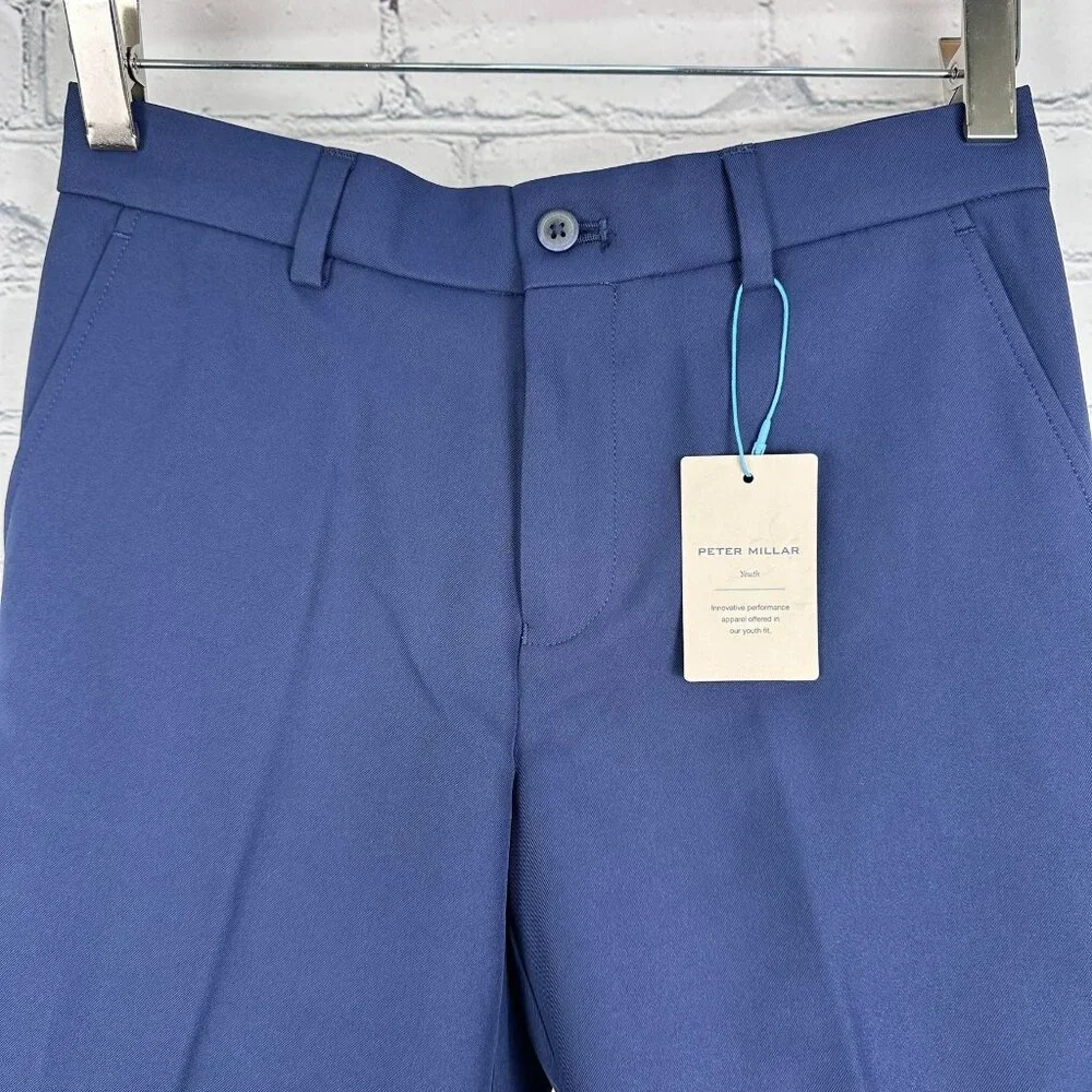 Peter Millar Youth Salem Performance Classic Fit Golf Short, Size L (11-12) Navy